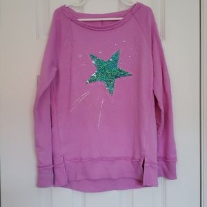 Reversible sequins sweatshirt